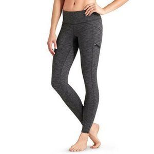 Athleta Gray Space Leggings with Zipper Pockets